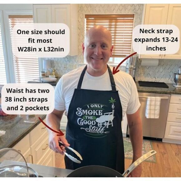 Chef Apron for Men with Towel - Picture 2 of 2